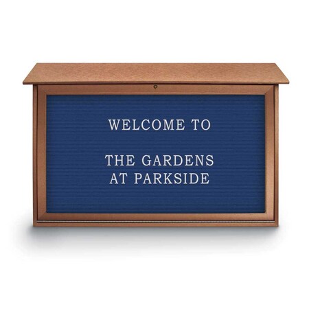United Visual Products Indoor Enclosed Combo Board, 42"x32", Satin Frame/White Porc & Cinnabar UVCB4232-WHTPORC-CINNABA